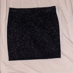 Sparkly Black Mini Skirt